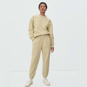 Everlane Track Jogger Matching Set Light Green Organic Cotton Size Large & Small